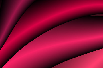 Convex monochrome shiny waves in scarlet.