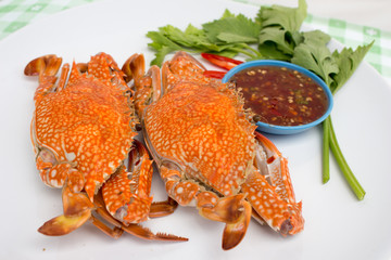 boiled crabs