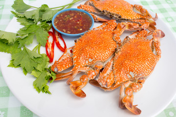 boiled crabs