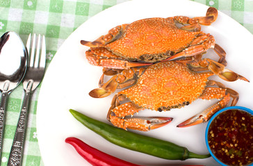 boiled crabs