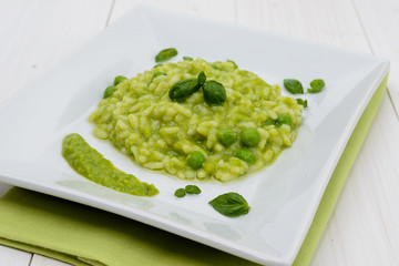 Risotto con crema di piselli © Studio Gi