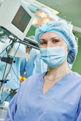 Fototapeta na wymiar surgery nurse working during operation