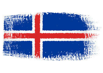 brushstroke flag Iceland