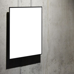 Empty white isolated frame
