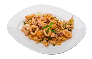 Rice with seafood