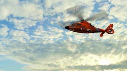 Coast Guard Helicopter fly over