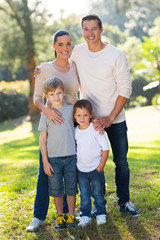 Fototapeta premium family portrait in park