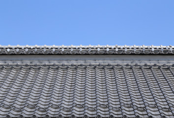 Roof of traditionally japanese