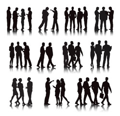 Vector of Multi-ethnic Business People