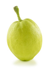 Ripe pear on a white background