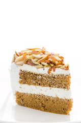 Coffee cake isolated on white background