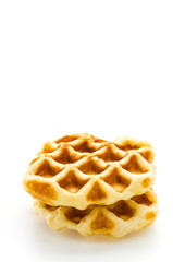 Waffle isolated on white background