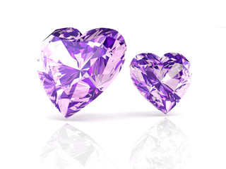 Fototapeta premium amethyst on white background with high quality