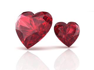 Fototapeta premium Ruby or Rodolite gemstone (high resolution 3D image)