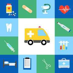 Set of medical flat icons