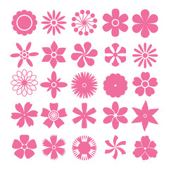 Vector set of flowers