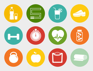Fitness Flat Icons
