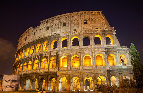 Night view of The Colosseum in Rome, Italy