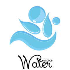 Abstract Water Icon Isolated On White Background