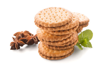 Sandwich biscuits with vanilla filling