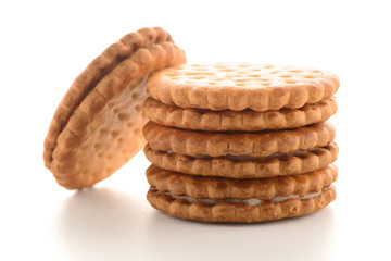 Sandwich biscuits with vanilla filling