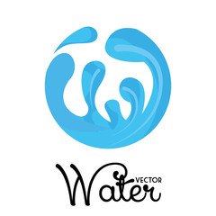 Abstract Water Icon Isolated On White Background