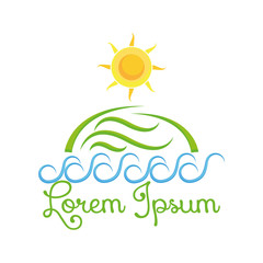 Abstract Nature Icon Isolated On White Background