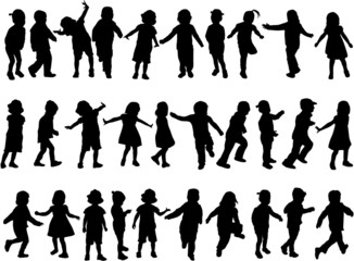 children silhouettes
