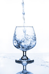 wine glass with water