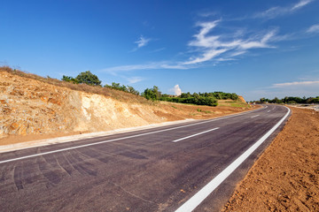 New asphalt road
