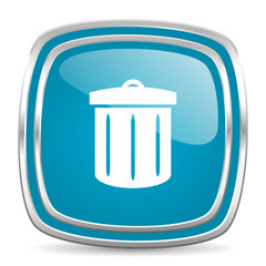 recycle blue glossy icon