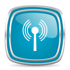 wifi blue glossy icon