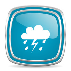 storm blue glossy icon