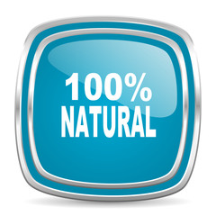 natural blue glossy icon