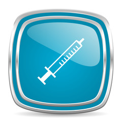 medicine blue glossy icon
