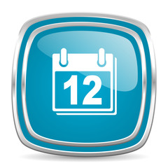 calendar blue glossy icon