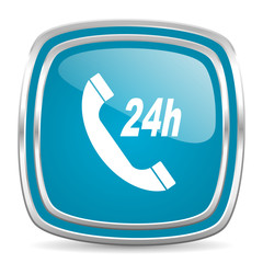 service blue glossy icon