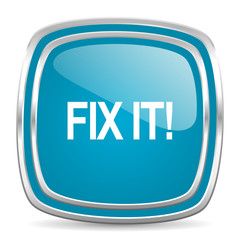 fix it blue glossy icon