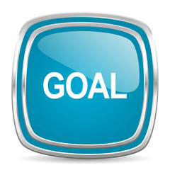 goal blue glossy icon