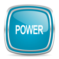 power blue glossy icon