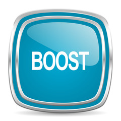 boost blue glossy icon