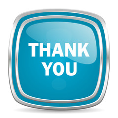 thank you blue glossy icon