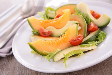 melon and avocado salad