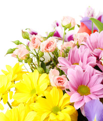Fototapeta premium Beautiful flowers isolated on white