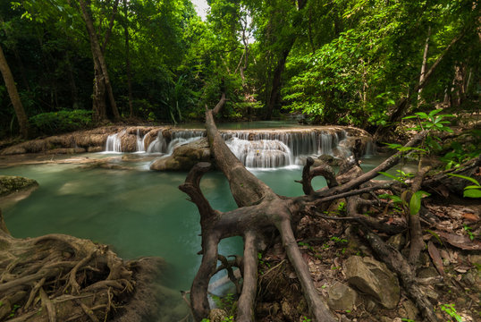 Erawan Waterfall in Kanchanaburi, Thailand