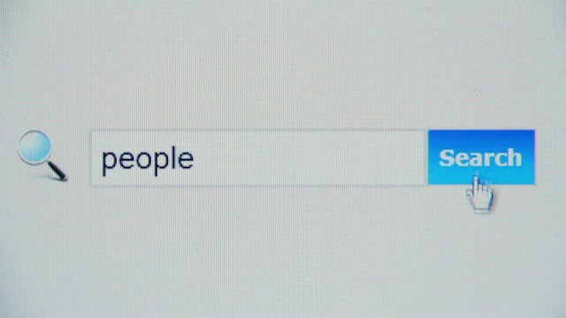 People - browser search query, Internet web page