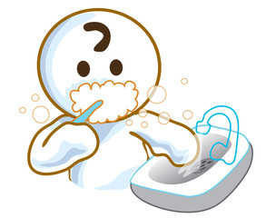 Toothbrush at the morning