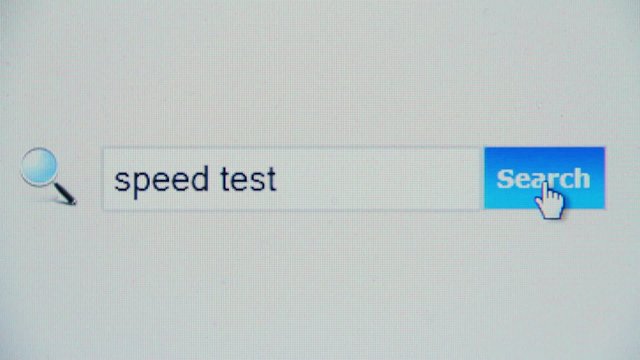Speed test - browser search query, Internet web page