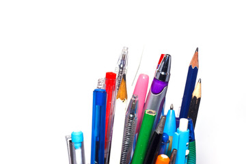 the pen on paper background