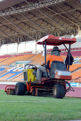 Mowers in the stadium